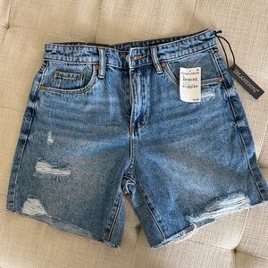 Blank NYC Women's Light Blue Distressed Denim Shorts